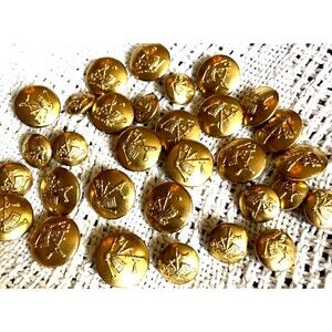 30 Burton of New York Bagpipe Gold Replacement Blazer Jacket Buttons